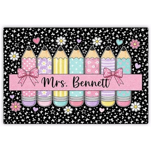image:imagePersonalized Classroom Doormat 3D Effect Doormat for Classroom Decor Custom Notebook Floor Mat Back to School Door Mat for Preschool Elementary Teacher Gift3