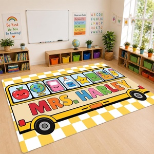 image:imagePersonalized Classroom Rug for Teachers Pink Checkered Gingham Classroom Carpet for Preschool Daycare Reading Corner  Custom Teacher Name Kindergarten Welcome Rug Back to School Decor 1 A4A6