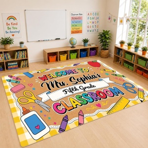 image:imagePersonalized Classroom Rug for Teachers Pink Checkered Gingham Classroom Carpet for Preschool Daycare Reading Corner  Custom Teacher Name Kindergarten Welcome Rug Back to School Decor 1 A4A5