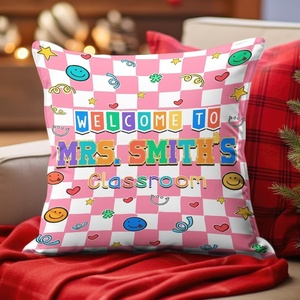 image:imagePersonalized Composition Notebook Pillow Cover 18x18 inch School Pillows Notebook Paper Pattern Throw Pillow Case with Name Pencil Pillows for Classroom Decor Back to School Gifts NOTEBOOKDS09Notebookds06