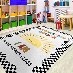 image:imagePersonalized Teacher Classroom Rug  Back to School Welcome Mat with A Plus Style  Custom Teacher Gift for Classroom Decor Composition Notebook Rugs Gift Crayon BoxAffirmation Corner
