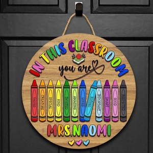 image:imagePersonalized Welcome Door Sign for Classroom  Custom Teacher Name Sign Classroom Door Sign Back To School Decoration Teacher Signs for Classroom Custom Name TeacherColorful Style