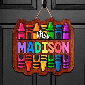 image:imagePersonalized Welcome Door Sign for Classroom  Custom Teacher Name Sign Classroom Door Sign Back To School Decoration Teacher Signs for Classroom Custom Name TeacherPencils