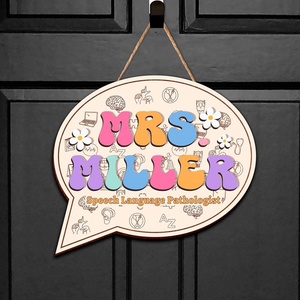 image:imagePersonalized Welcome Door Sign for Classroom  Custom Teacher Name Sign Classroom Door Sign Back To School Decoration Teacher Signs for Classroom Custom Name TeacherSpeech Language Pathologist