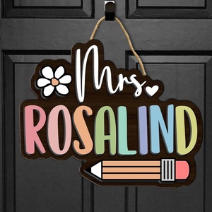 image:imagePersonalized Welcome Door Sign for Classroom  Custom Teacher Name Sign Classroom Door Sign Back To School Decoration Teacher Signs for Classroom Custom Name TeacherCustom Teacher Name