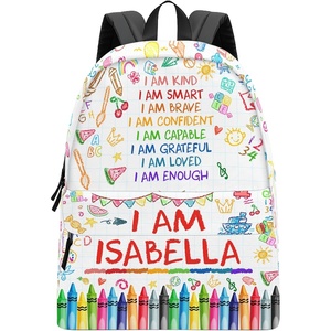 image:imagePersonalized Backpack with Name  Cute Affirmation School Bag Custom Backpack Gift for Back to School Travel Daily Use A5A1