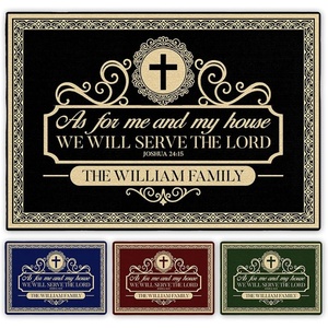 image:imagePersonalized Christian Welcome Mat Custom Family Name Bible Verse Doormat Religious Outdoor Front Door Mat for Christmas Birthday Faith Home Decor Entryway Rug Christian Decorations D3D5