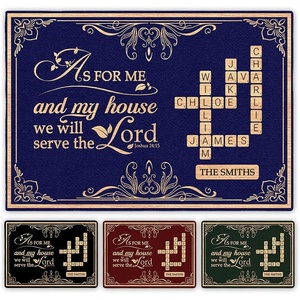 image:imagePersonalized Christian Welcome Mat Custom Family Name Bible Verse Doormat Religious Outdoor Front Door Mat for Christmas Birthday Faith Home Decor Entryway Rug Christian Decorations D3D4