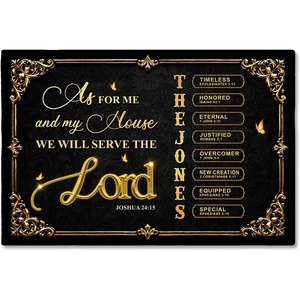 image:imagePersonalized Christian Welcome Mat Custom Family Name Bible Verse Doormat Religious Outdoor Front Door Mat for Christmas Birthday Faith Home Decor Entryway Rug Christian Decorations D3D9