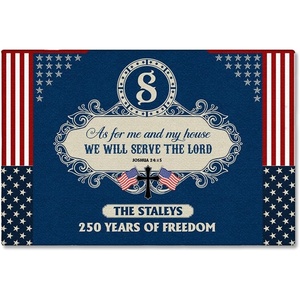 image:imagePersonalized Christian Welcome Mat Custom Family Name Bible Verse Doormat Religious Outdoor Front Door Mat for Christmas Birthday Faith Home Decor Entryway Rug Christian Decorations D3D7