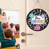 image:imagePersonalized Teacher Appreciation Gifts Teacher Door Signs Welcome Sign for Classroom Door Floral Teacher Name Sign Back to School Door Hanger Teacher Gifts from Students Wooden Plaque Cute Notebook