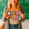 image:imagePersonalized Teacher Appreciation Gifts Teacher Door Signs Welcome Sign for Classroom Door Floral Teacher Name Sign Back to School Door Hanger Teacher Gifts from Students Wooden Plaque Name