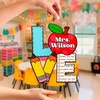 image:imagePersonalized Teacher Appreciation Gifts Teacher Door Signs Welcome Sign for Classroom Door Floral Teacher Name Sign Back to School Door Hanger Teacher Gifts from Students Wooden Plaque Love