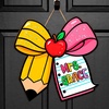 image:imagePersonalized Teacher Appreciation Gifts Teacher Door Signs Welcome Sign for Classroom Door Floral Teacher Name Sign Back to School Door Hanger Teacher Gifts from Students Wooden Plaque CuteBow