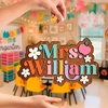 image:imagePersonalized Teacher Appreciation Gifts Teacher Door Signs Welcome Sign for Classroom Door Floral Teacher Name Sign Back to School Door Hanger Teacher Gifts from Students Wooden Plaque Name