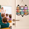 image:imagePersonalized Teacher Appreciation Gifts Teacher Door Signs Welcome Sign for Classroom Door Floral Teacher Name Sign Back to School Door Hanger Teacher Gifts from Students Wooden Plaque LovelyPencil