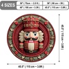 image:imageCustomized Christmas Round Rug 3D Optical Illusion Area Rug Santa Claus Gnome Snowman Rugs Circle Entryway Front Door Washable for Home Decor for Living Room Kids Girls XMAS08Xmas09