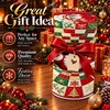 image:imageCustomized Christmas Round Rug 3D Optical Illusion Area Rug Santa Claus Gnome Snowman Rugs Circle Entryway Front Door Washable for Home Decor for Living Room Kids Girls XMAS08Xmas31