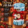 image:imageCustomized Christmas Round Rug 3D Optical Illusion Area Rug Santa Claus Gnome Snowman Rugs Circle Entryway Front Door Washable for Home Decor for Living Room Kids Girls XMAS08Xmas37