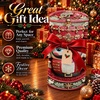 image:imageCustomized Christmas Round Rug 3D Optical Illusion Area Rug Santa Claus Gnome Snowman Rugs Circle Entryway Front Door Washable for Home Decor for Living Room Kids Girls XMAS08Xmas09