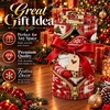 image:imageCustomized Christmas Round Rug 3D Optical Illusion Area Rug Santa Claus Gnome Snowman Rugs Circle Entryway Front Door Washable for Home Decor for Living Room Kids Girls XMAS08Xmas36