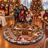 image:imageCustomized Christmas Round Rug 3D Optical Illusion Area Rug Santa Claus Gnome Snowman Rugs Circle Entryway Front Door Washable for Home Decor for Living Room Kids Girls XMAS08Xmas34