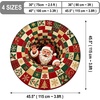 image:imageCustomized Christmas Round Rug 3D Optical Illusion Area Rug Santa Claus Gnome Snowman Rugs Circle Entryway Front Door Washable for Home Decor for Living Room Kids Girls XMAS08Xmas31