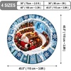 image:imageCustomized Christmas Round Rug 3D Optical Illusion Area Rug Santa Claus Gnome Snowman Rugs Circle Entryway Front Door Washable for Home Decor for Living Room Kids Girls XMAS08Xmas37