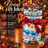 image:imageCustomized Christmas Round Rug 3D Optical Illusion Area Rug Santa Claus Gnome Snowman Rugs Circle Entryway Front Door Washable for Home Decor for Living Room Kids Girls XMAS08Xmas38