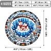 image:imageCustomized Christmas Round Rug 3D Optical Illusion Area Rug Santa Claus Gnome Snowman Rugs Circle Entryway Front Door Washable for Home Decor for Living Room Kids Girls XMAS08Xmas38