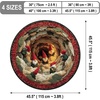 image:imageCustomized Christmas Round Rug 3D Optical Illusion Area Rug Santa Claus Gnome Snowman Rugs Circle Entryway Front Door Washable for Home Decor for Living Room Kids Girls XMAS08Xmas21