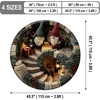 image:imageCustomized Christmas Round Rug 3D Optical Illusion Area Rug Santa Claus Gnome Snowman Rugs Circle Entryway Front Door Washable for Home Decor for Living Room Kids Girls XMAS08Xmas30