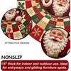image:imageCustomized Christmas Round Rug 3D Optical Illusion Area Rug Santa Claus Gnome Snowman Rugs Circle Entryway Front Door Washable for Home Decor for Living Room Kids Girls XMAS08Xmas31
