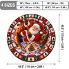 image:imageCustomized Christmas Round Rug 3D Optical Illusion Area Rug Santa Claus Gnome Snowman Rugs Circle Entryway Front Door Washable for Home Decor for Living Room Kids Girls XMAS08Xmas29