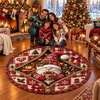 image:imageCustomized Christmas Round Rug 3D Optical Illusion Area Rug Santa Claus Gnome Snowman Rugs Circle Entryway Front Door Washable for Home Decor for Living Room Kids Girls XMAS08Xmas36