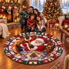 image:imageCustomized Christmas Round Rug 3D Optical Illusion Area Rug Santa Claus Gnome Snowman Rugs Circle Entryway Front Door Washable for Home Decor for Living Room Kids Girls XMAS08Xmas29
