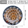 image:imageCustomized Christmas Round Rug 3D Optical Illusion Area Rug Santa Claus Gnome Snowman Rugs Circle Entryway Front Door Washable for Home Decor for Living Room Kids Girls XMAS08Xmas33