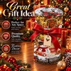 image:imageCustomized Christmas Round Rug 3D Optical Illusion Area Rug Santa Claus Gnome Snowman Rugs Circle Entryway Front Door Washable for Home Decor for Living Room Kids Girls XMAS08Xmas34