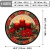 image:imageCustomized Christmas Round Rug 3D Optical Illusion Area Rug Santa Claus Gnome Snowman Rugs Circle Entryway Front Door Washable for Home Decor for Living Room Kids Girls XMAS08Xmas18