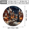 image:imageCustomized Christmas Round Rug 3D Optical Illusion Area Rug Santa Claus Gnome Snowman Rugs Circle Entryway Front Door Washable for Home Decor for Living Room Kids Girls XMAS08Xmas27
