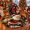 image:imageCustomized Christmas Round Rug 3D Optical Illusion Area Rug Santa Claus Gnome Snowman Rugs Circle Entryway Front Door Washable for Home Decor for Living Room Kids Girls XMAS08Xmas01