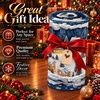 image:imageCustomized Christmas Round Rug 3D Optical Illusion Area Rug Santa Claus Gnome Snowman Rugs Circle Entryway Front Door Washable for Home Decor for Living Room Kids Girls XMAS08Xmas08