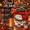 image:imageCustomized Christmas Round Rug 3D Optical Illusion Area Rug Santa Claus Gnome Snowman Rugs Circle Entryway Front Door Washable for Home Decor for Living Room Kids Girls XMAS08Xmas16