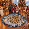 image:imageCustomized Christmas Round Rug 3D Optical Illusion Area Rug Santa Claus Gnome Snowman Rugs Circle Entryway Front Door Washable for Home Decor for Living Room Kids Girls XMAS08Xmas33