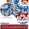 image:imageCustomized Christmas Round Rug 3D Optical Illusion Area Rug Santa Claus Gnome Snowman Rugs Circle Entryway Front Door Washable for Home Decor for Living Room Kids Girls XMAS08Xmas38