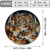 image:imageCustomized Christmas Round Rug 3D Optical Illusion Area Rug Santa Claus Gnome Snowman Rugs Circle Entryway Front Door Washable for Home Decor for Living Room Kids Girls XMAS08Xmas17