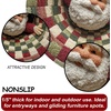 image:imageCustomized Christmas Round Rug 3D Optical Illusion Area Rug Santa Claus Gnome Snowman Rugs Circle Entryway Front Door Washable for Home Decor for Living Room Kids Girls XMAS08Xmas16