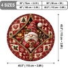 image:imageCustomized Christmas Round Rug 3D Optical Illusion Area Rug Santa Claus Gnome Snowman Rugs Circle Entryway Front Door Washable for Home Decor for Living Room Kids Girls XMAS08Xmas36