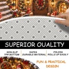 image:imageCustomized Christmas Round Rug 3D Optical Illusion Area Rug Santa Claus Gnome Snowman Rugs Circle Entryway Front Door Washable for Home Decor for Living Room Kids Girls XMAS08Xmas34