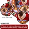 image:imageCustomized Christmas Round Rug 3D Optical Illusion Area Rug Santa Claus Gnome Snowman Rugs Circle Entryway Front Door Washable for Home Decor for Living Room Kids Girls XMAS08Xmas29